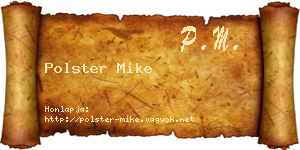 Polster Mike névjegykártya